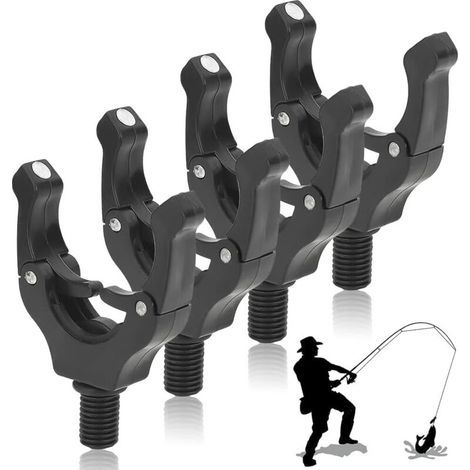 Lot de 4 supports magnétiques pour canne à pêche - Réglage automatique - Accessoires d'outils (1/5)