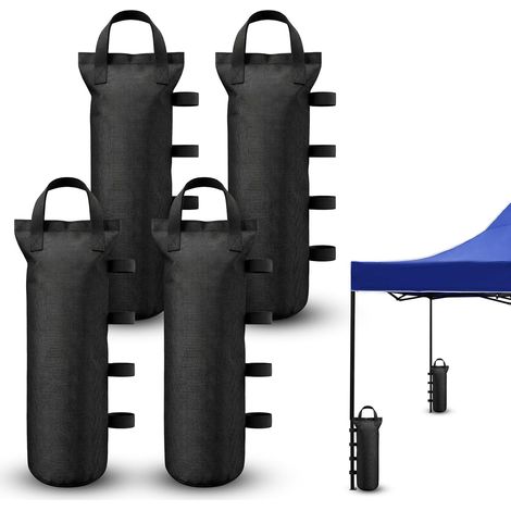 4 Pièces Sac Lestage Tonnelle, Sac de Sable Remplissable, Anti-Vent Stable Poids Tonnelle, Sac de Lestage pour Tonnelles, Sandbag Épais Oxford 800D, Leste pour Pied de Tonnelles Auvent et Tente