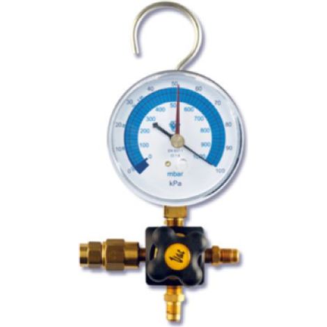Gruppo vacuometrico una via 80 mm con valvola di sicurezza 1/4  sae wigam w1vpf80/4 04001003