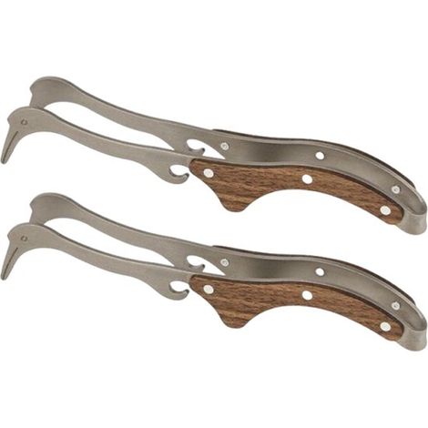 Set di 2 pinze da tè ibride in acciaio inox con manico in legno, morsetto multifunzionale per tè sfuso, bustine di tè e servizio da tè per la preparazione tradizionale del tè a casa (1/5)