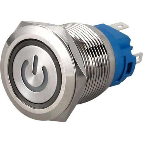 Interrupteur à Bouton Poussoir 220V Blanc pour Installation Murale Domestique (1/4)