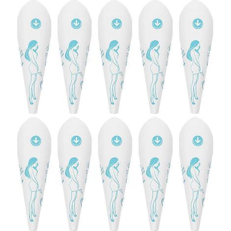 Lot de 10 urinoirs portables pour femmes. entonnoir urinaire. dispositif pour uriner debout. (1/3)