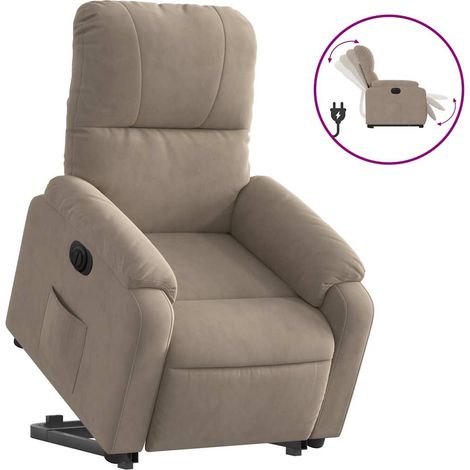 Fauteuil relax Fauteuil inclinable électrique taupe tissu microfibre (1/5)