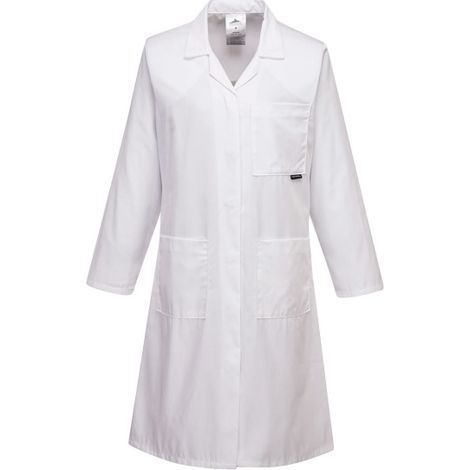Bata Standard para mujer con bolsillo laterales color blanco LW63 XS Blanco