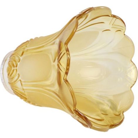 Abat-Jour en Verre Dépoli Transparent pour Ventilateur de Plafond (1/4)