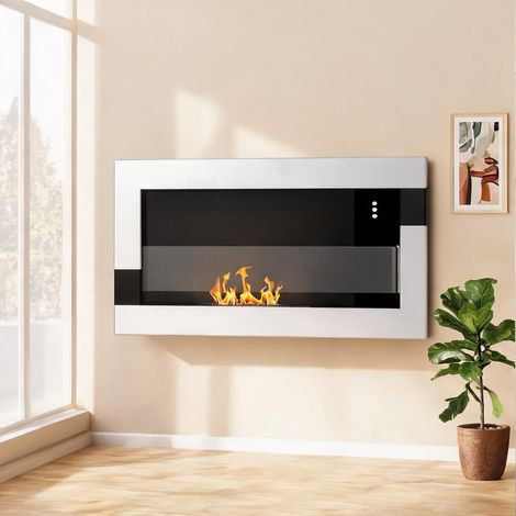 Cheminée électrique argento en inox 90 x 16 x 40 cm (1/5)