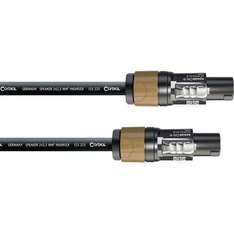 Câble de signal Cordial CPL 3 LL 2 SPK/SPK 2 x 2.5 mm² 3.00 m noir (1/3)