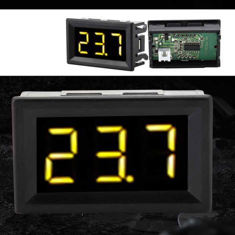 Digitales Voltmeter 0,56 Zoll Zweidraht-Gleichstrom 2,5-30 V Digitales LED-Display Spannungsmesser (Gelb) (1/5)