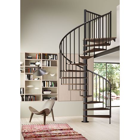 Misterstep - Scala a Chiocciola Ø 120 cm- Gamia Wood - Colore Legno Noce 25