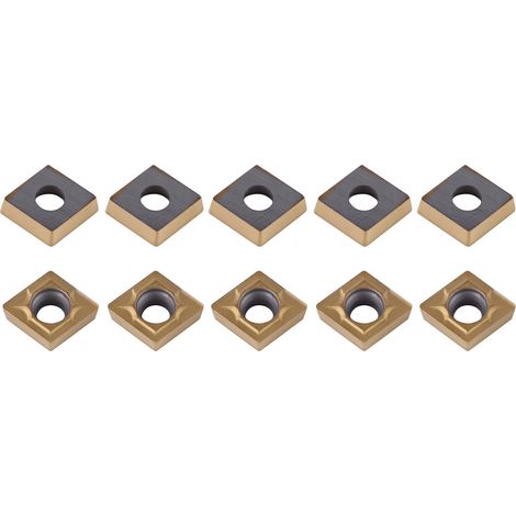 10 Stück CNC-Hartmetall-Wendeschneidplatten für Drehmaschinen mit Box (1/5)