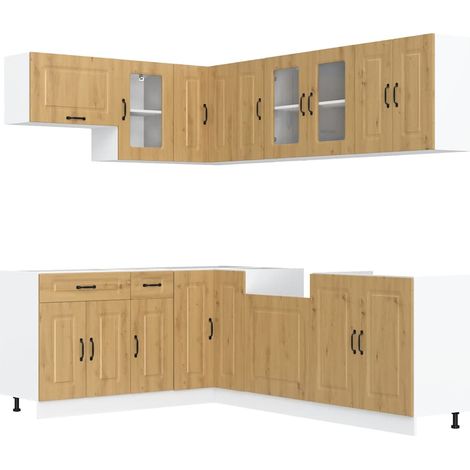 Maison Exclusive - Set Mobili da Cucina 11 pz Kalmar Rovere Artigianale Truciolato