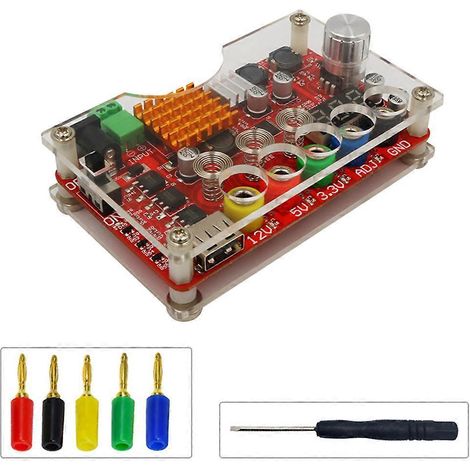 ATX-Netzteil-Breakout-Board und Acryl-Gehäuse-Kit mit einstellbarer Spannung