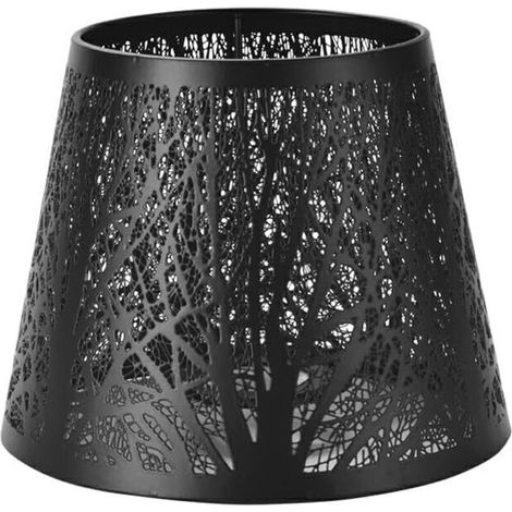 Couvercle d'abat-jour Durable, Installation facile et effet de lumière douce, abat-jour en métal élégant, noir (1/5)