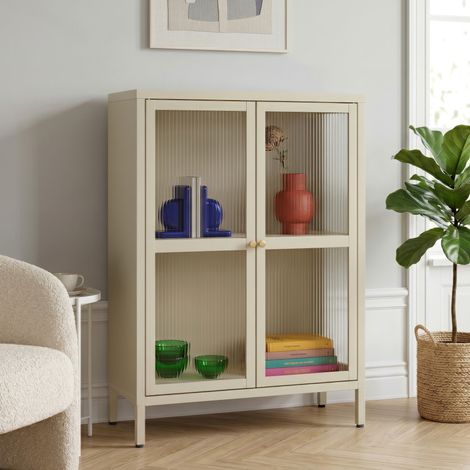 Sideboard Säkylä 84x64x35cm Kamelfarben [en.casa] (1/5)