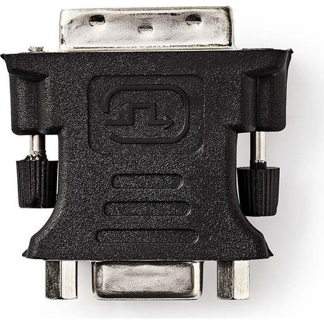 Adaptador dvi dvi i macho de 245 pines vga hembra 15p niquelado recto pvc negro caja