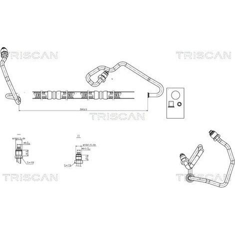 Tuyau hydraulique, direction TRISCAN 8516 24002 OPEL 24402917 59 51 307