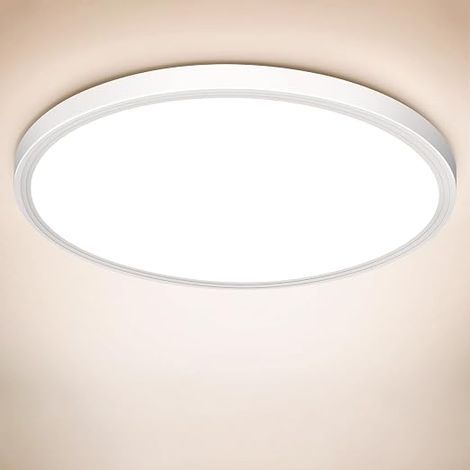 LED Ceiling Light Ø22 cm, LED Ceiling Light 4000 K 18 W 1600 LM IP44 Waterproof Kitchen Ceiling Light for Living Room, Balcony, Corridor, Garage, Office, Bedroom (1/5)