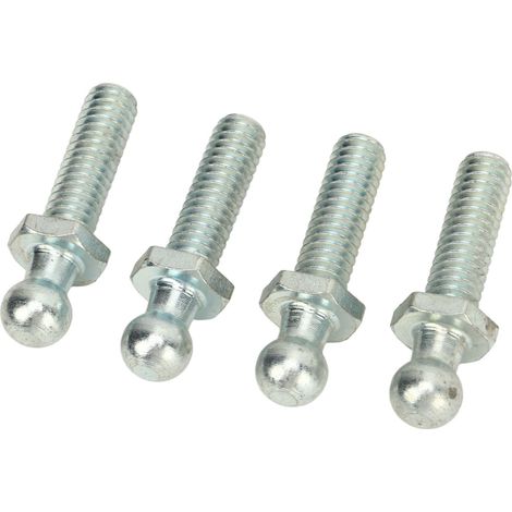 Satz von 4 10mm Kugelgelenkbolzen, 5/16-18 Gewinde, hohe Härte, robust und stabil, mit Unterlegscheiben, für Werkzeugkästen, Wohnmobile und Autos (1 Zoll). (1/5)