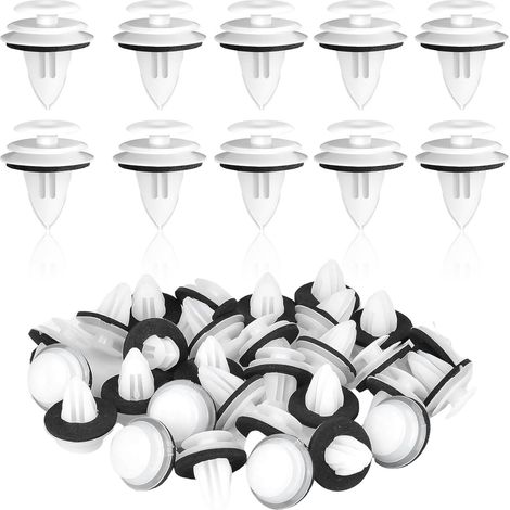 50 PCS Clip Fixation Voiture, Retenue Vehicle Clips, Rivets Plastique pour Voiture, Universels et Résistants, Clips Panneau Garniture Porte, pour Carrosserie et Intérieurs Auto (1/5)