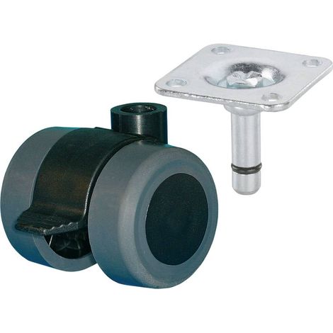 dörner + helmer 761335 761335 Ruota gemellata Diametro ruota: 35 mm Capacità di carico (max.): 70 kg 1 pz.