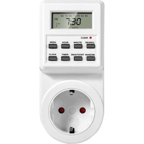 Programmateur Prise Electrique et Digitale, Prise Programmable à Cycle Alternatif et répétitif, Prise Minuteur Compte à Rebours, Prise Minuteur Programmable with LCD, Économiser Électricité (1/5)