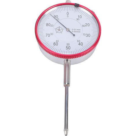 GARRYFIZH Comparateur à cadran à pointe - Pour mesure de précision, plage 0-50mm, précision 0.01mm, instrument de test