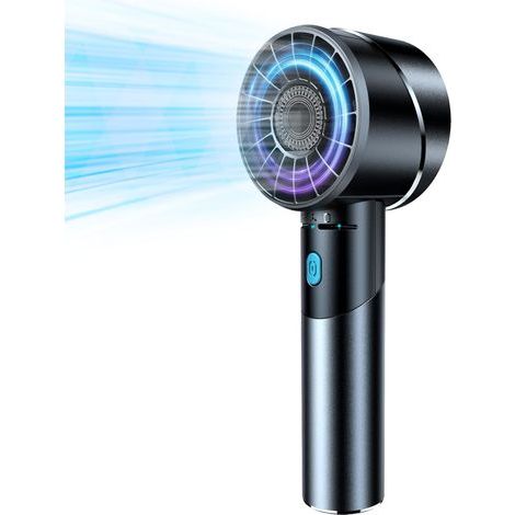Compact portable fan, mini turbo fan, USB Type-C rechargeable, 4 speeds, up to 16 hours of battery life, small size. - AquaForge (1/5)