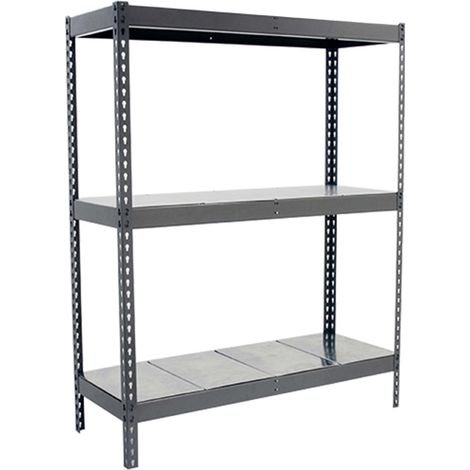 SimonRack Scaffale Industriale, 2000x1500x450 mm, 3 Ripiani in Metallo, Portata 400 kg per Ripiano, Scaffale Carichi Pesanti, Grigio/Zincato – Ecoforte (1/3)