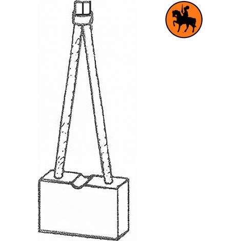 Ensemble de 4 balais de charbon FENWICK 0870315200 10x25x17mm