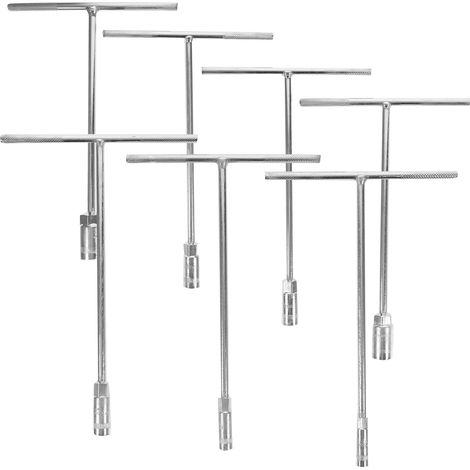 Clé Plate à Cliquet Poignée en T, Jeu de 7 Pièces en Acier Chrome-vanadium, Antirouille, Facile à Utiliser pour Usage Quotidien et Personnel (1/4)