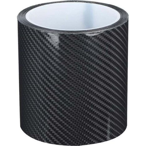 Bandes de Fibre de Carbone Anti-Rayures 10cm x 3m. Film Protecteur Autocollant pour Bord de Porte de Voiture. Vinyl (1/4)