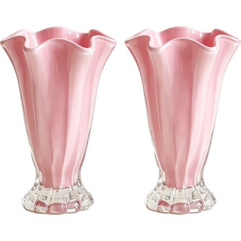 Vase à fleurs, Design élégant, Utilisation polyvalente, rose-2pcs (1/2)