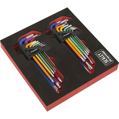 Sealey AK7199 TRX-Star & Ball-End Hex Key Set 18pc Long Anti-Slip (1/3)