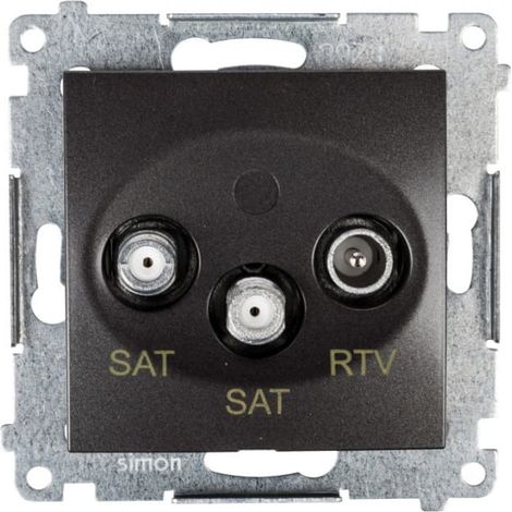 Connettore terminale per antenna SAT/RTV Simon 54, colore antracite, modello DASK2.01/48