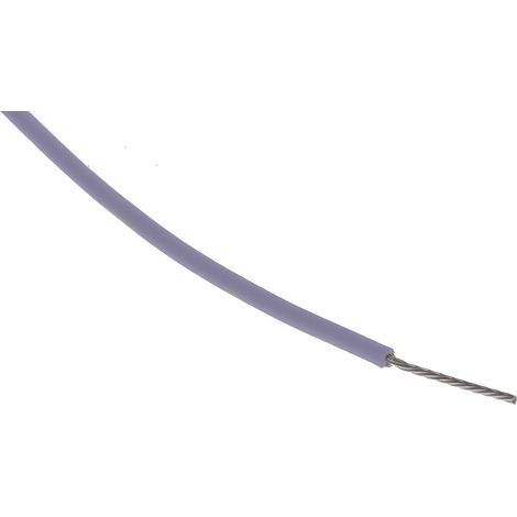 Fil de câblage à gaine PTFE RS PRO, 0,08 mm², 28 AWG, 200°C max, PTFE Violet, 100m ( Prix pour Bobine de 100 Mètres )