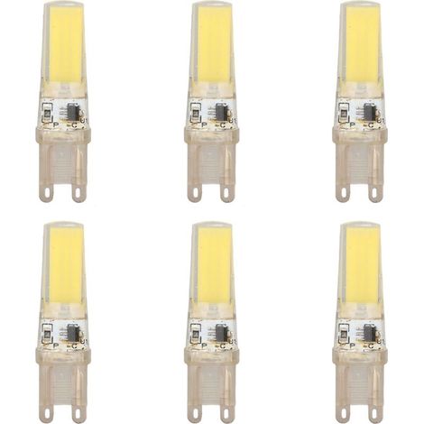 6 Ampoules LED G9 Dimmables, 220V Blanc Chaud, pour Lampe Murale et de Table, Éclairage Économique (1/5)