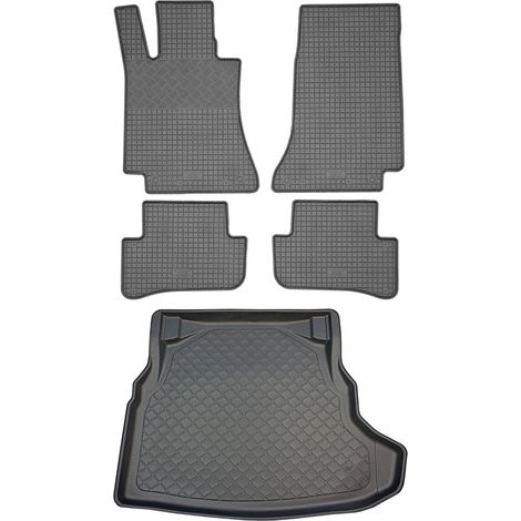 Juego de alfombrillas de goma para coche y maletero para Mercedes Clase C W205 Sedán (4 puertas) desde marzo de 2014.