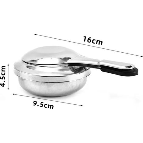 Réchaud de camping portable avec couvercle, mini réchaud à alcool en aluminium, adaptateur de brûleur, support transversal et cadre de support. (1/4)