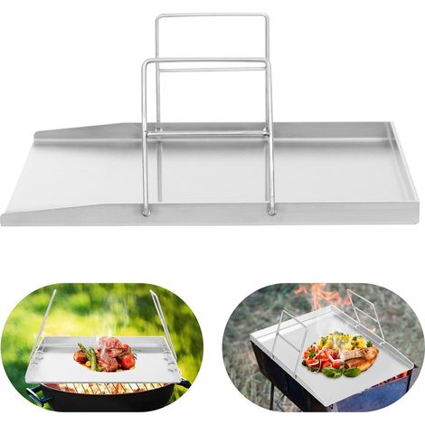 Plaque de gril 400x300x4mm acier inoxydable Plancha TOP qualité NEUF massif (1/5)