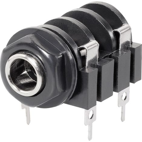 Jack 6.35 mm embase femelle horizontale TRU COMPONENTS 1578875 Nombre de pôles: 2 mono noir 1 pc(s)