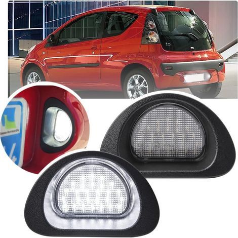 Feux de plaque d'immatriculation à LED pour Peugeot 107 MK1 et Citroën C1 2005-2014 (1/5)