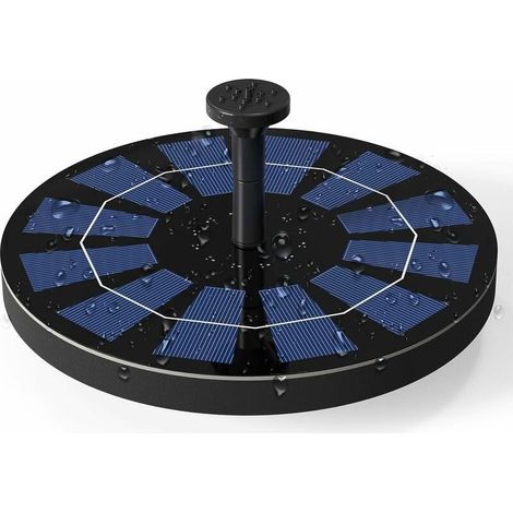 2.5W Pompe de Fontaine Solaire avec batterie secours intégrée , Kit de Pompe à eau alimentée à l'énergie solaire extérieure pour Bain d'oiseau, Étang, piscine, Patio, Décoration de jardin (1/5)