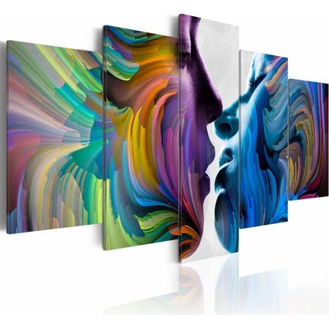 Tableau baiser des couleurs - 200 x 100 cm (1/4)