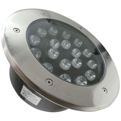 Silamp – Spot encastrable extérieur sol LED 18W IP65 220V – Lumière blanche froide 6000K – Flux lumineux 1800 lumens – Économie d'énergie
