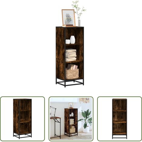 vidaXL Rangement intérieur - Bibliothèque chêne fumé 40x35x107,5 cm bois d'ingénierie (1/5)