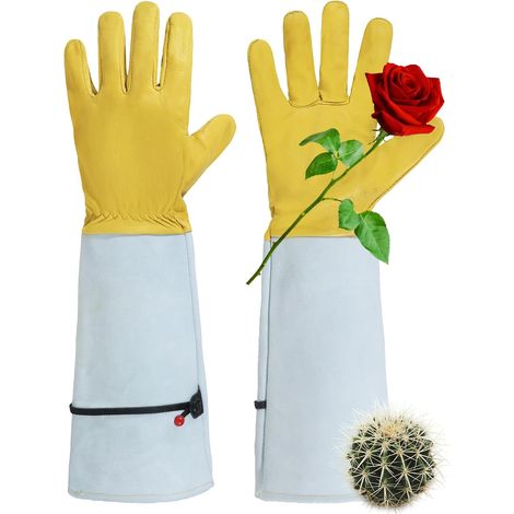 Gants en peau de mouton, gants de jardinage, longs et résistants aux perforations, adaptés à l'apiculture, gants de soudage à l'arc sous argon (1/5)