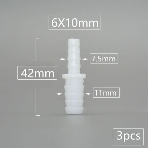Raccords à barbes réducteurs directs en PE alimentaire (F) pour aquarium, adaptateur de pompe à air et joint de tuyau d'irrigation (1/5)