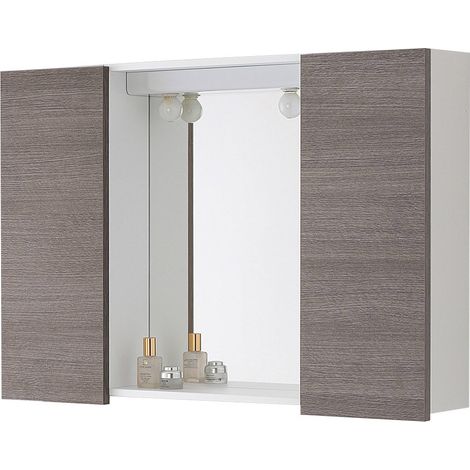SPECCHIERA CON CASSA IN NOBILITATO RIVESTITO IN PVC (1/3)