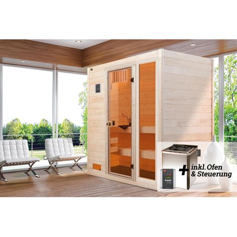 Massivholz-Sauna VALIDA 2 GTF, BioS, 7,5 kW