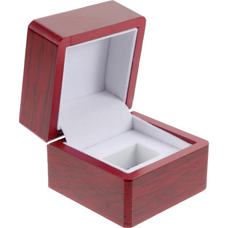 Caja de madera para anillos, almacenamiento compacto y seguro, para hombres. (1/5)
